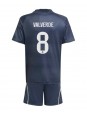 Billige Real Madrid Federico Valverde #8 Bortedraktsett Barn 2025-26 Kortermet (+ Korte bukser)